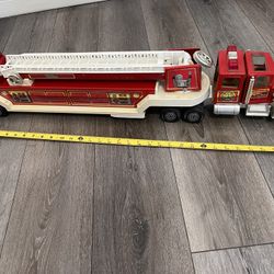 Vintage TONKA   Fire Truck Hook and Ladder #1 Fire Engine And Trailer Ladder never played it’s been on display only great condition like new ! 
