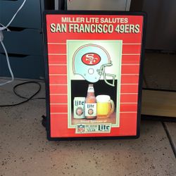 49ers Miller Lite Vintage Bar Sign