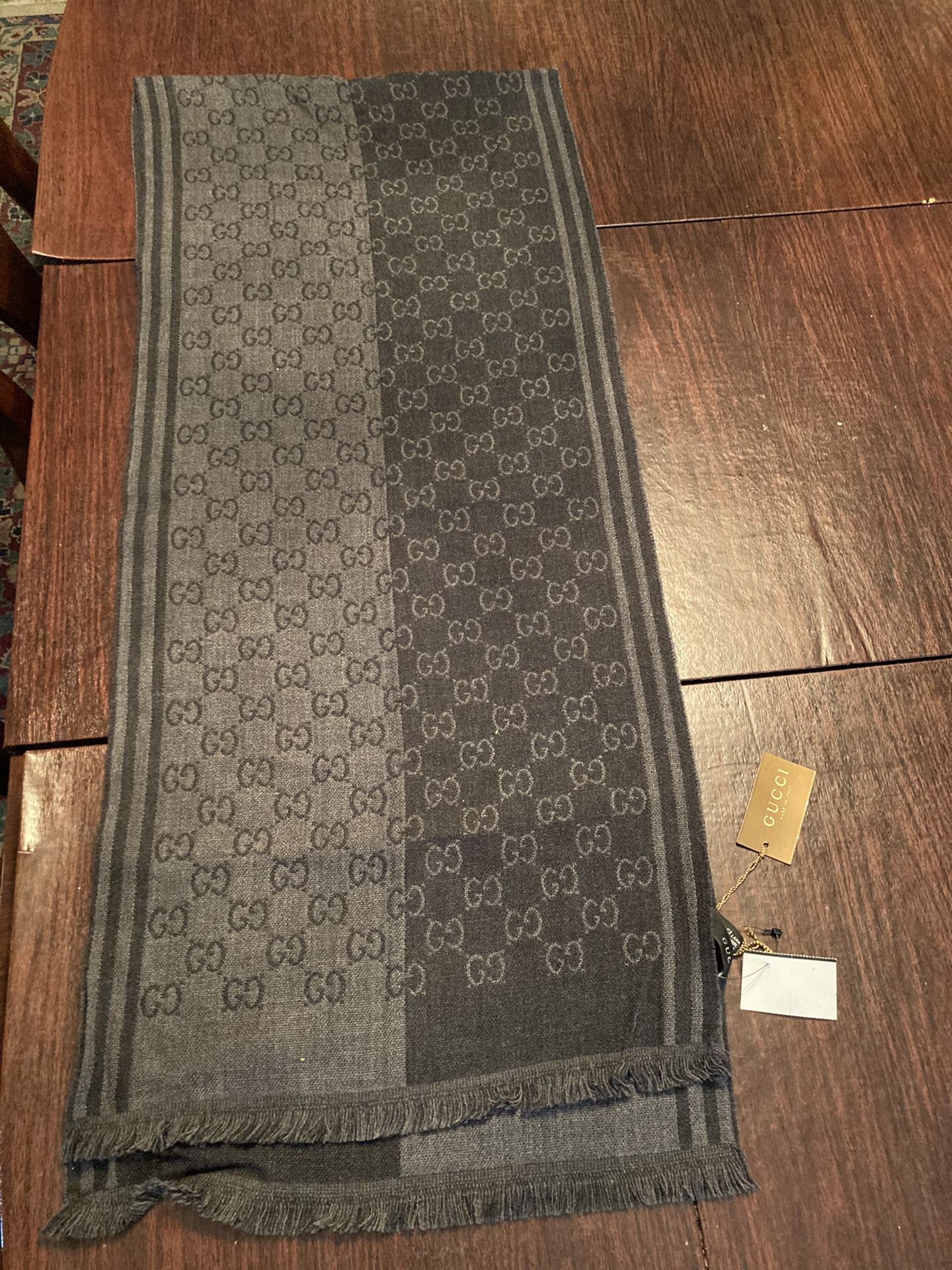 Gucci GG 37x180 Wool Scarf Brand New 