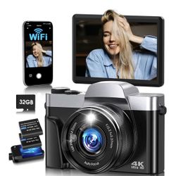 4K Digital Camera for Photography with WiFi,