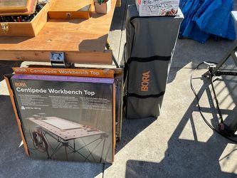 Bora Centipede collapsible leg work base with top.