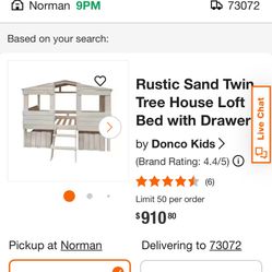 Boys tree House loft  bed