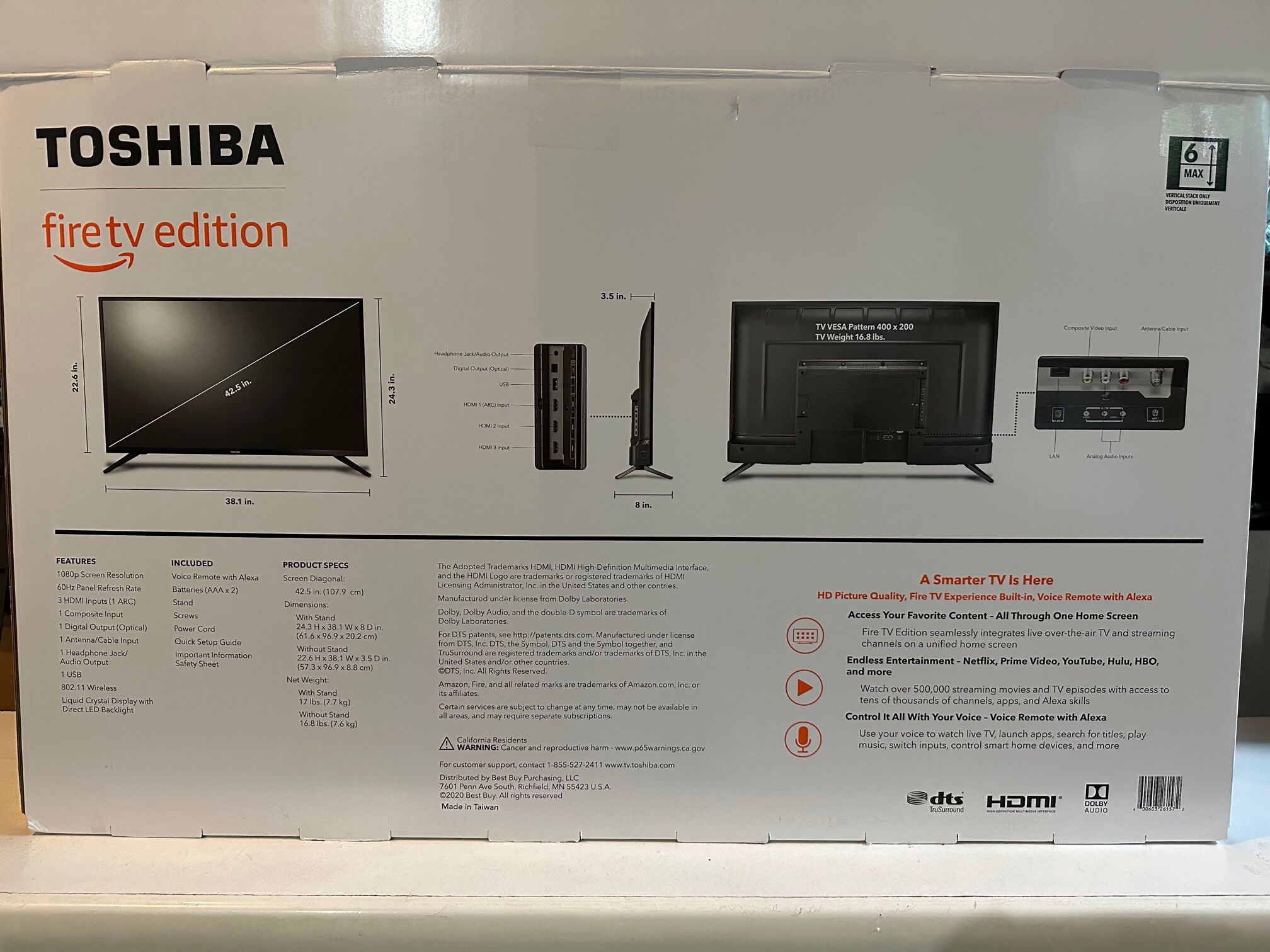 Toshiba - 43" Class LED Full HD Smart FireTV 