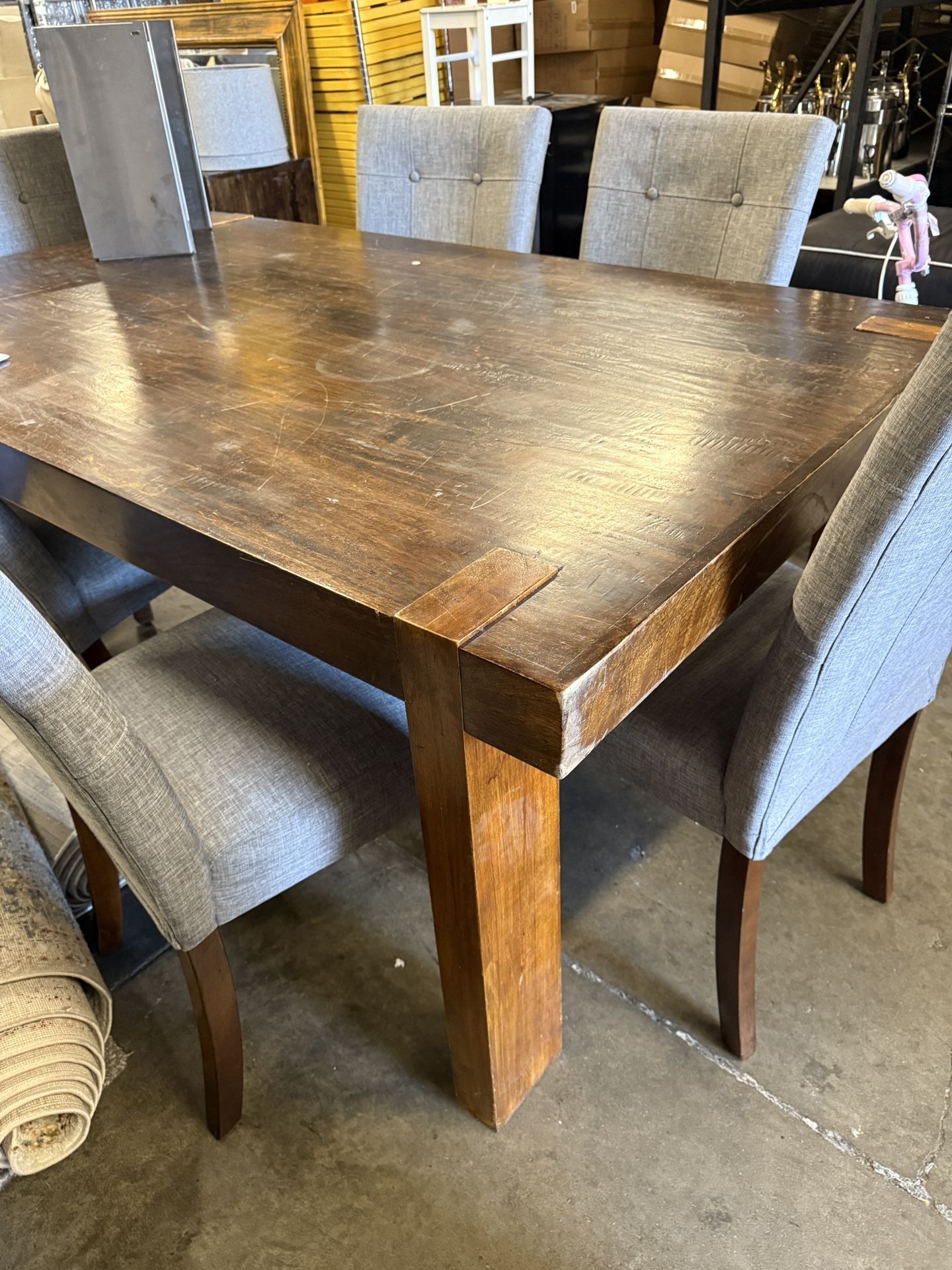 Dark Wood Dining Table