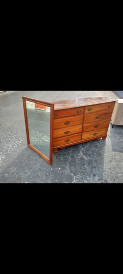 ✨ Solid Wood 6-Drawer ✨Vintage ✨ Mirror 🪞  ✨
