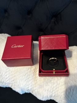 Cartier Pave Rose Gold Love Band Sz 61 9.5