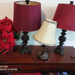 Console Table And Lamps 