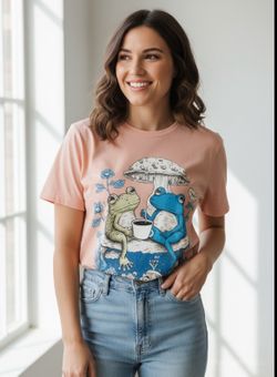 Toad and mushroom decal T-shirt