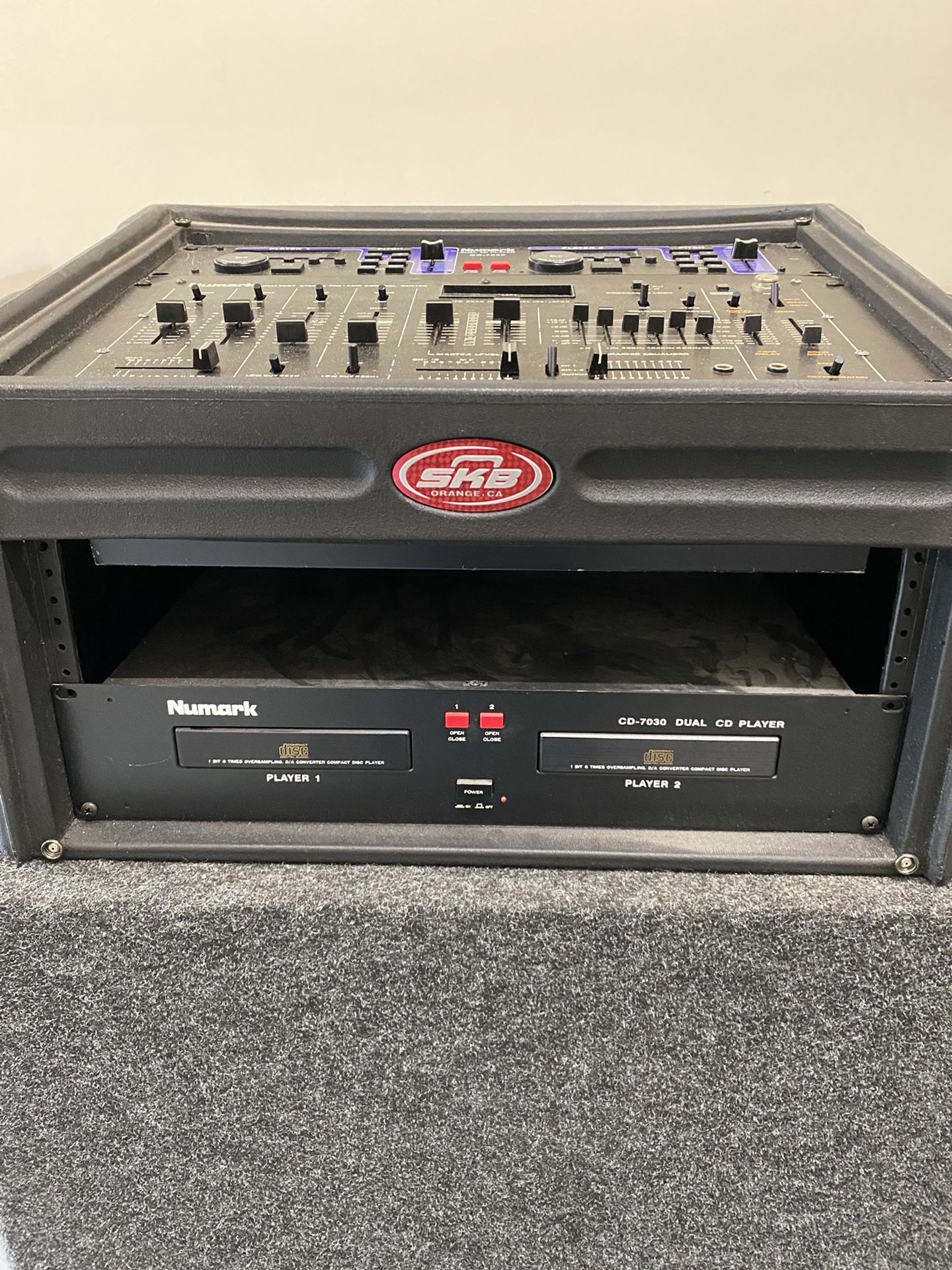 Numark Dual CD Player And Mixer With Spare Mixer In A Travel Case