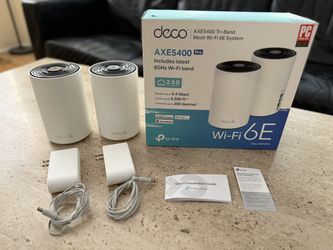 TP-Link Deco XE75 Pro WiFi 6E Mesh Routers – 2 Pack