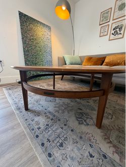 Matching living spaces mid century coffee table and side table