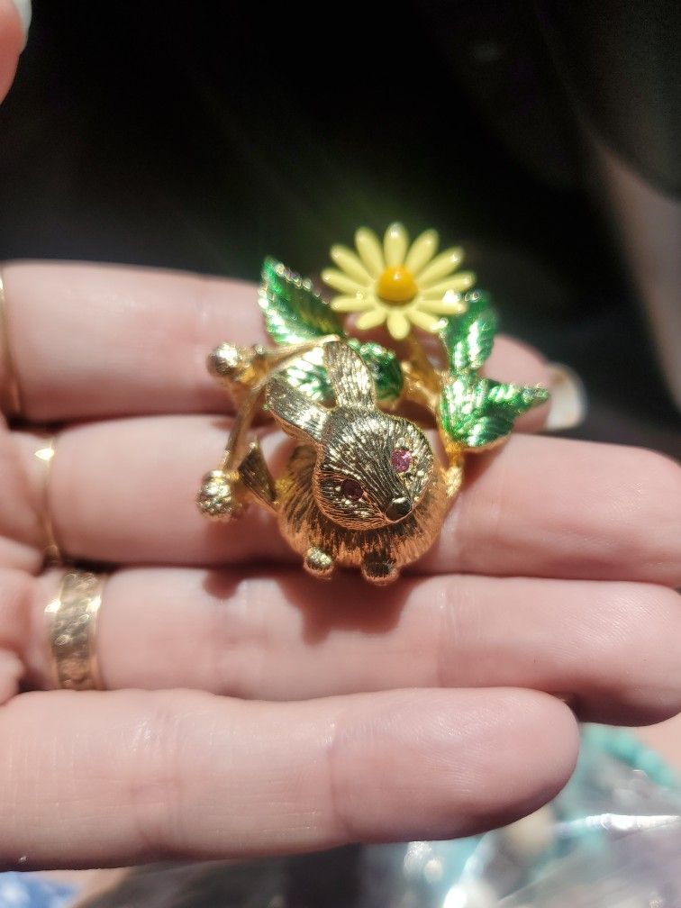 Gold Crown Brand Brooch