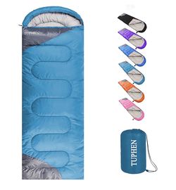 Sleeping Bag - 3 Seasons for Adults Kids Boys Girls Camping Hiking - Warm Cold Weather Lightweight