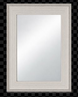 Large Wall Mirror with Gray Wood Frame