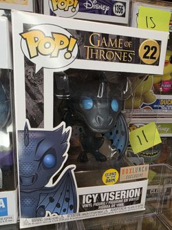 Funko Pop Icy Viserion Glow In The Dark Gitd 22 Boxlunch Exclusive Game Of Thrones 