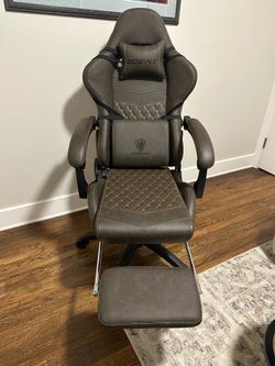 Gaming Chair Dowinx Retro Series Brown with Footrest