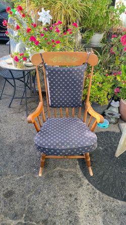 Wooden Rocking Chair with Cushions