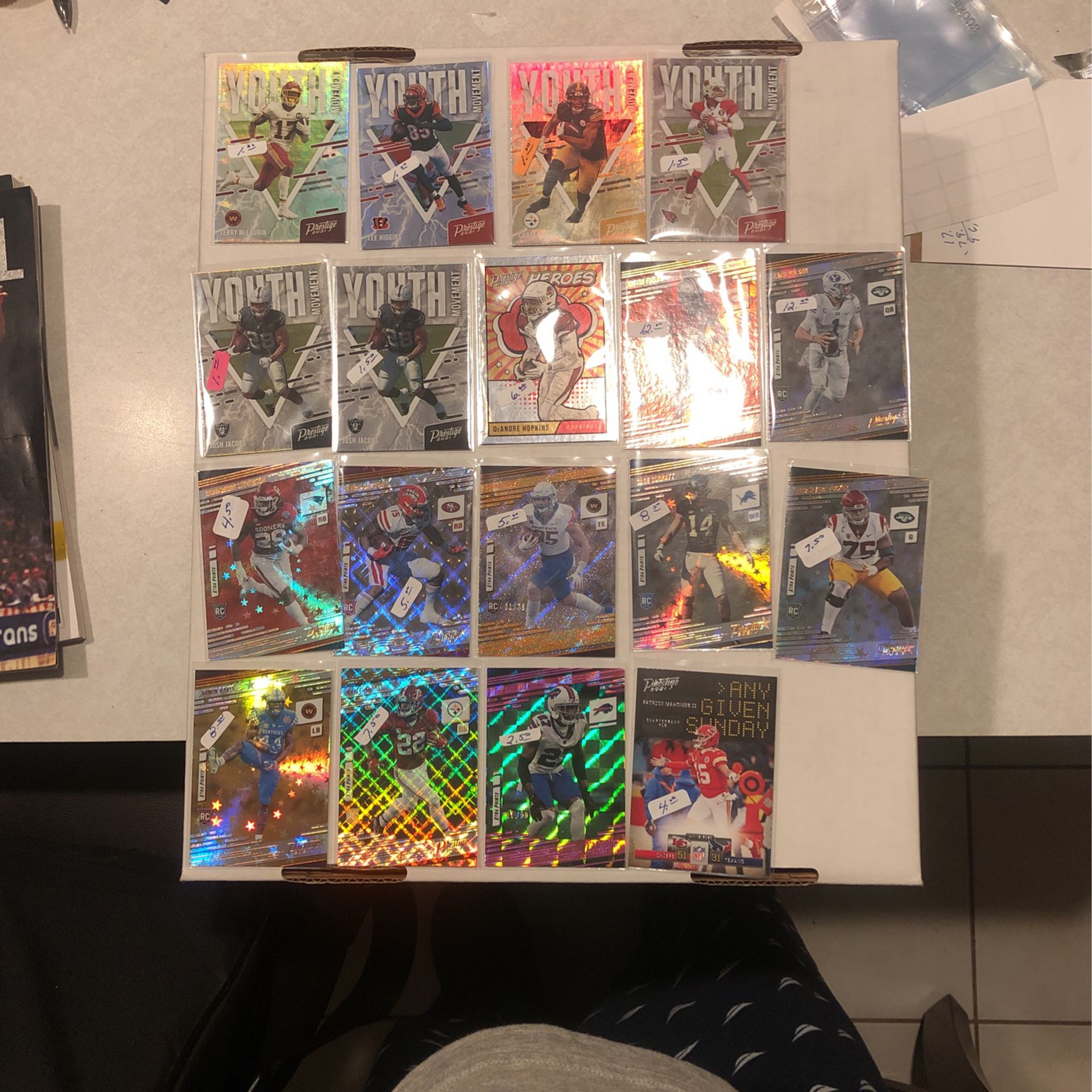 2021 Prestige Astral Rookies , Heroes DeAndre Hopkins, Youth Movement Lot , Mahomes Any Given Sunday