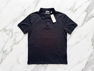 Calvin Klein Liquid Touch Polo Shirt Medium NWT Dark Navy Blue