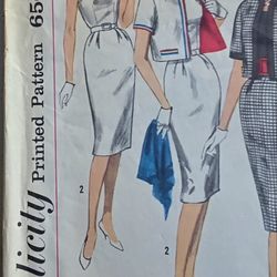Simplicity Pattern 3398 Dress Jacket Misses Cut Size 14 Vintage 0121