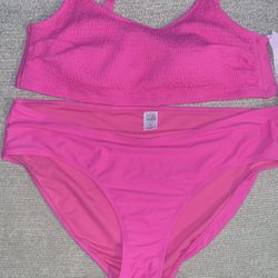 Sexy Bright Pink 2pc Swimsuit 