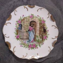 Jesus Knocking At The Door" Porcelain Gold-Trim Decorative 8" Plate