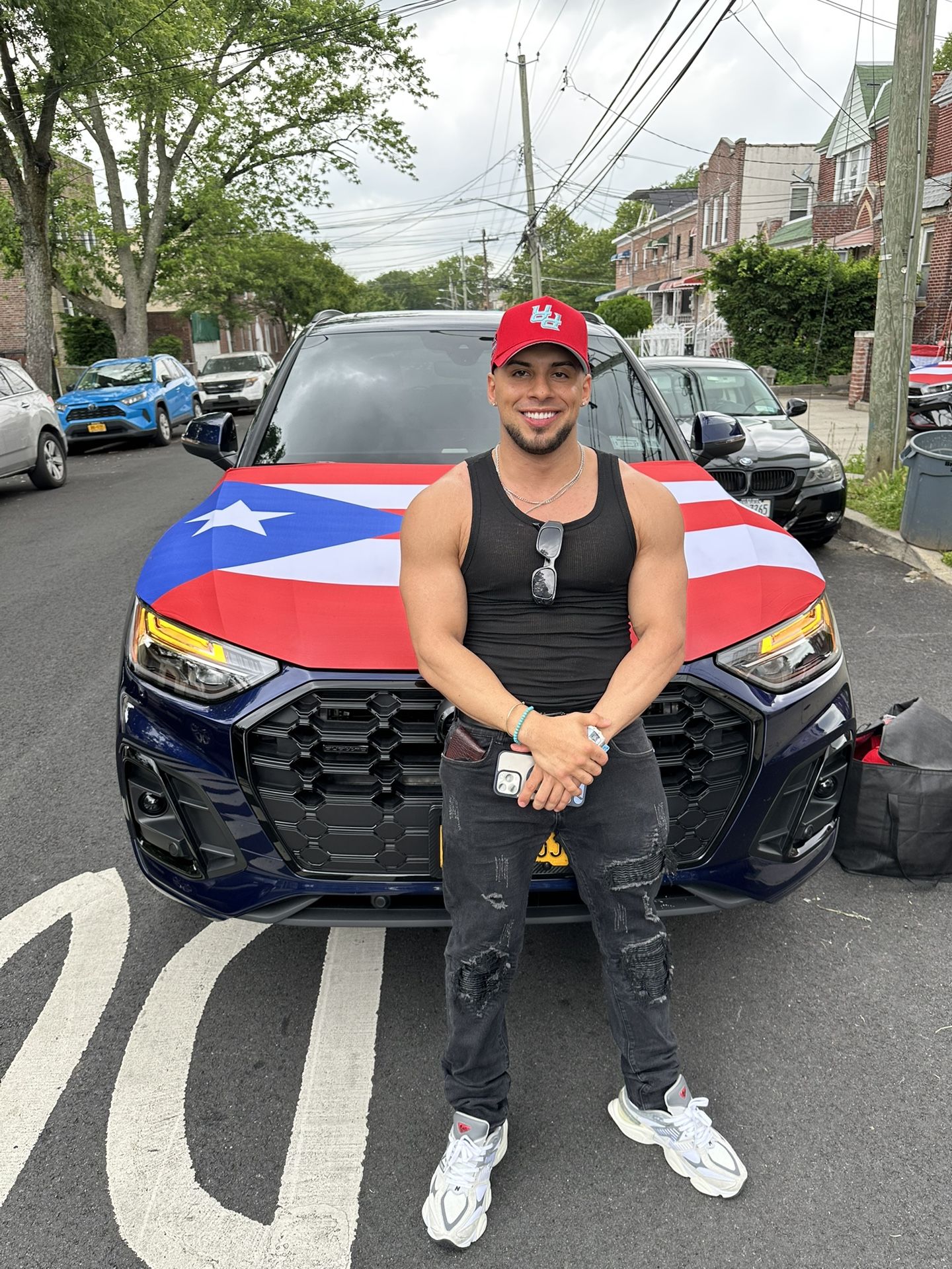 Puerto Rico Flag For Car Hood Fits All Cars