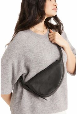 NWT The Sak Tess Sling Leather Bag | Crescent Crossbody Bag Black