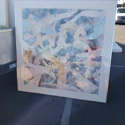 Original Painting Big 56" X 56" Signed And Dated 1983 Framef  NICE