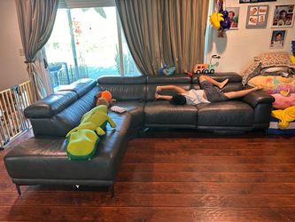 Used leather sofa Ashley