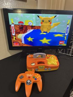 Nintendo 64 Japanese Exclusive Pikachu Pokemon Console Region Free