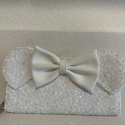 Loungefly Disney Minnie Mouse Sequin Wedding Zip Around Wallet