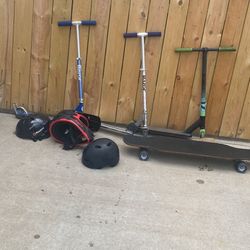 Scooters Skateboards And Helmets 