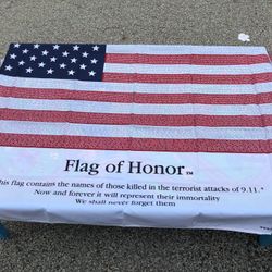 Flag of Honor, lists each person that perished on Sept. 11, 2001, 3’x5’