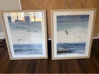 Coastal wall art set of 2