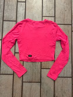 Tiger Friday Hot Pink Long Sleeve Crop Top
