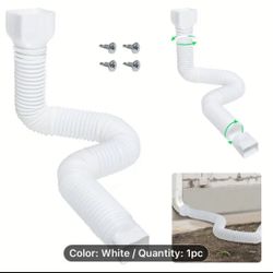 1/2pcs Upgrade Downspout Extender, ABS+PE Folding Telescopic Rainwater Drainage Pipe Connector, Flexible Rain Drain Extender From 17 To 59 Inches