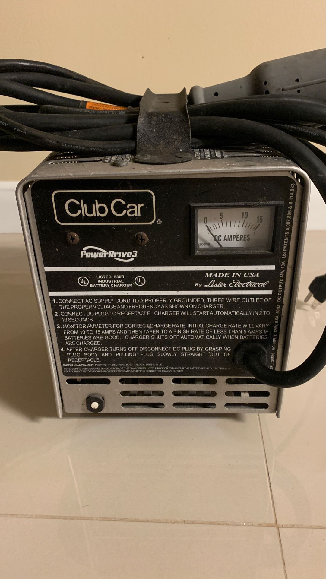 Gulf cart Club car charger 48v