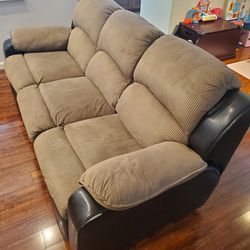 Reclining Microfiber Couch Set