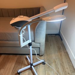 Facial Steamer With Light And Magnifying Glass