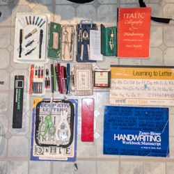 Huge Lot Of  Vintage Calligraphy And Lettering Ect