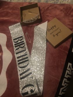 Birthday Girl Sash & Rhinestone Tiara Set