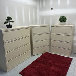 Office Liquidation Sale High Quality 4 Drawer Lateral File Cabinets.