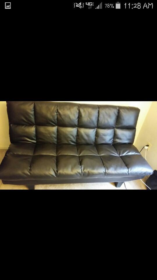 Leather futon in great condition