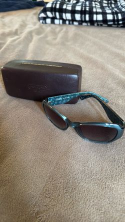 Authentic Coach Teal Sunglasses w/ Original Coach Case