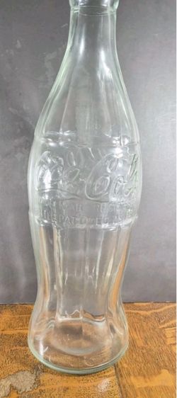VINTAGE LARGE 20 INCH TALL COCA COLA 1925 GLASS DISPLAY BOTTLE