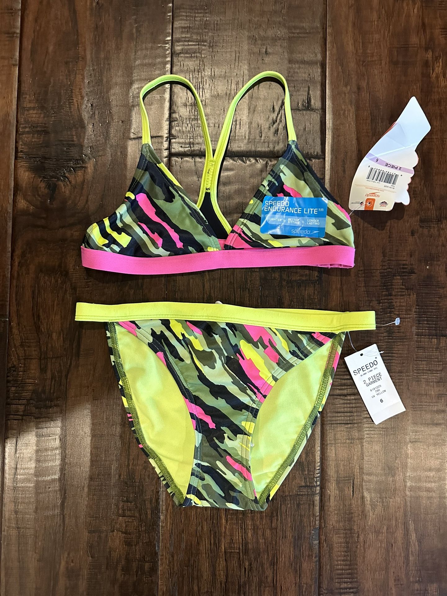 Size 6 Speedo 2 Piece Bathing Suit