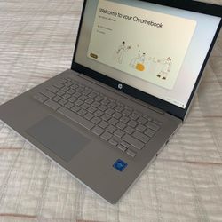 NEW HP Chromebook Laptop 14a-ne0013dx (6X6Z1UA) • Intel Celeron Processor • Memory: 4GB Memory • Hard Drive: 64 GB eMMC • Color: Modern Gray • Wireles