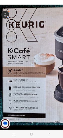 Keurig K Cafe Smart Single Serve Coffee, Latte & Cappuccino Maker