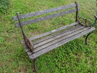 Solid vintage park bench